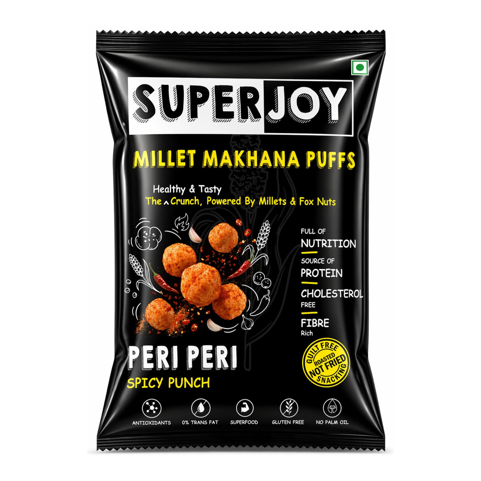 SuperJoy Millet Makhana Puffs Peri Peri