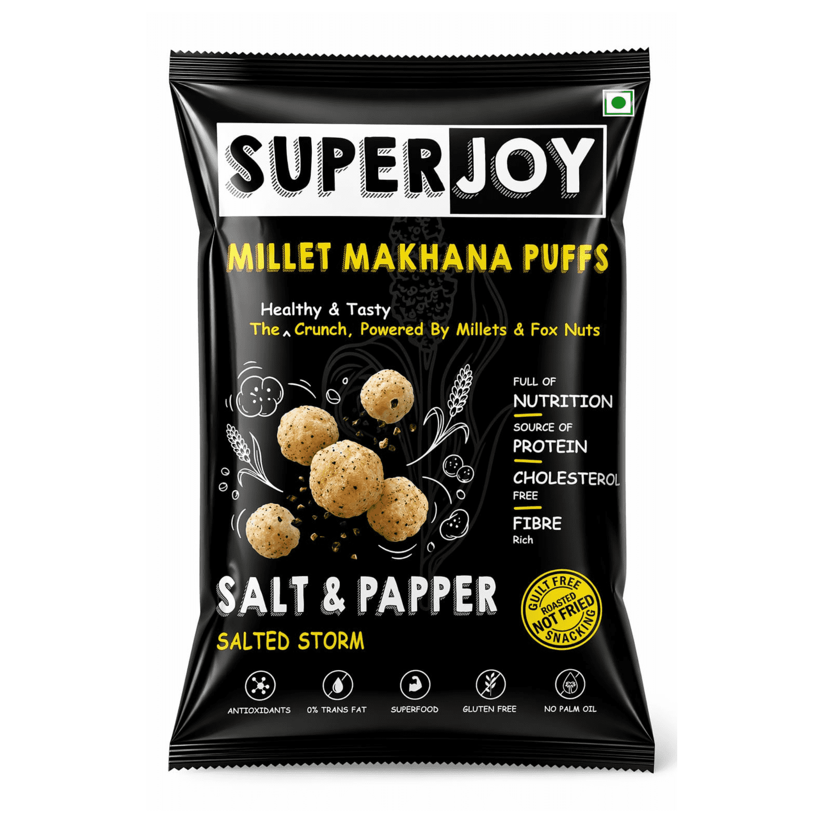 SuperJoy Millet Makhana Puffs Salt & Pepper